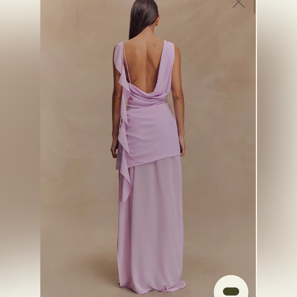 Meshki Lilac Draped Maxi Dress - Picture 2 of 6